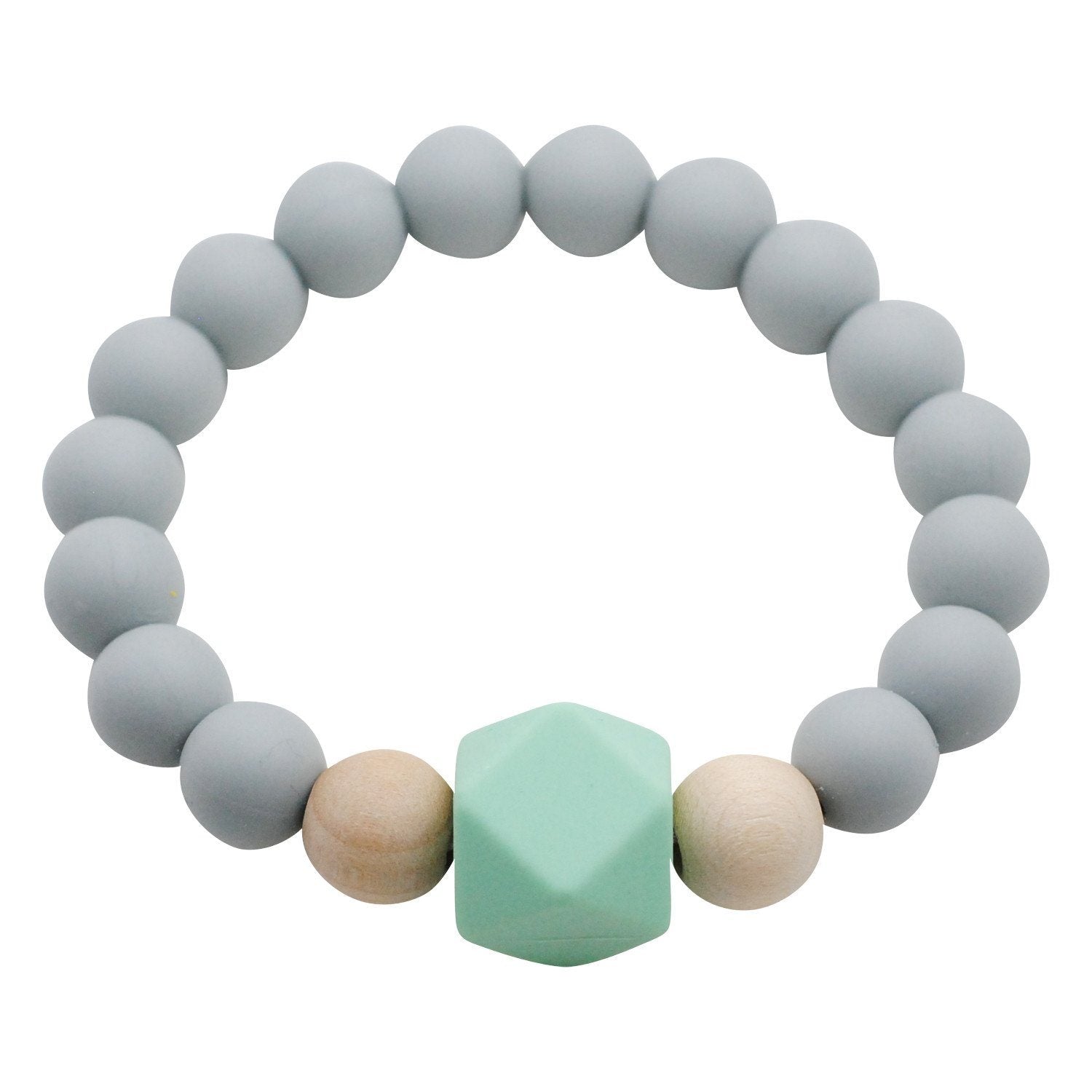 Adult Silicone Teething Bracelet - Gemstone in Barely Beige – Glitter &  Spice